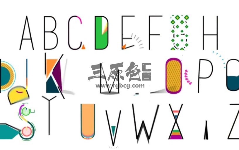ae模板创意英文字母mg动画显示videohivealphabet