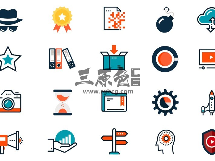 ae模板 mg卡通图标动画 videohive icon animator