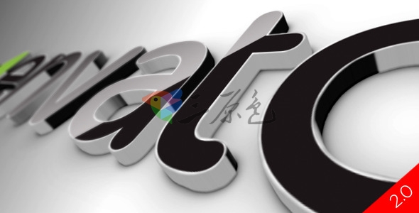 AE模板 经典黑色玻璃质感Logo开场片头 Black Classic 3D Logo Ae 模板-第1张