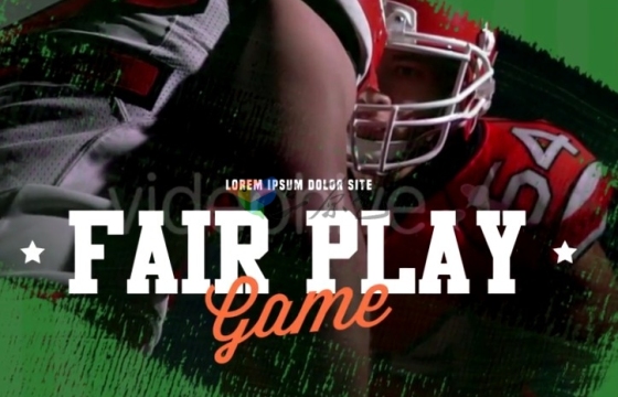 AE模板 橄榄球足球游戏文字标题展示 Football Game Promo