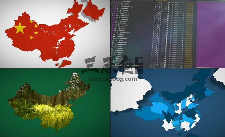 AE模板 中国内地地图及省份介绍工具包 VideoHive China Map Kit Ae 模板-第1张