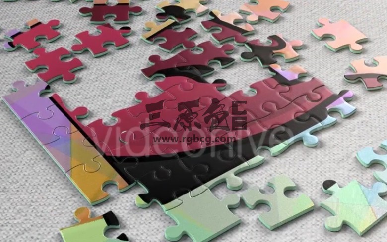 AE模板 拼图动画LOGO片头展示 Jigsaw Puzzle Logo Reveal Ae 模板-第1张