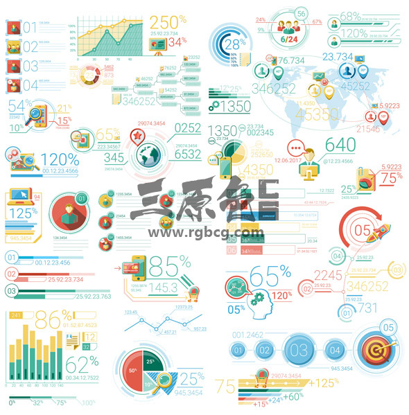 AE模板-30个数据业务信息图表动画元素 Infographic Elements Ae 模板-第1张