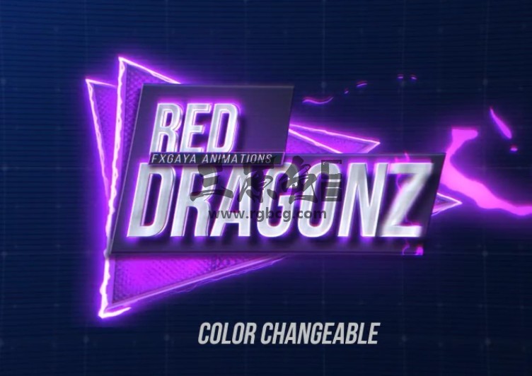 AE模板 多颜色LOGO标题字幕 闪电描边动画 Red Dragonz Ae 模板-第1张