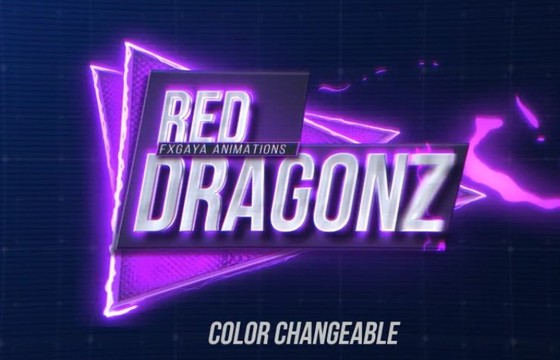 AE模板 多颜色LOGO标题字幕 闪电描边动画 Red Dragonz