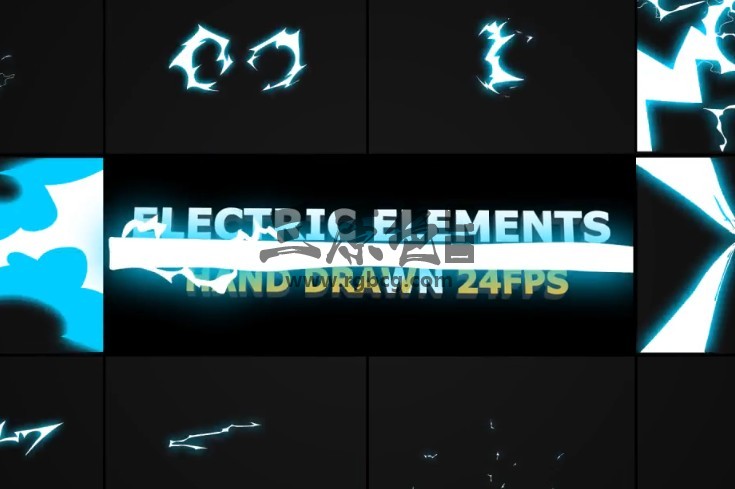 AE模板-动态卡通图形动画 闪电元素 Dynamic ELECTRIC Elements Ae 模板-第1张