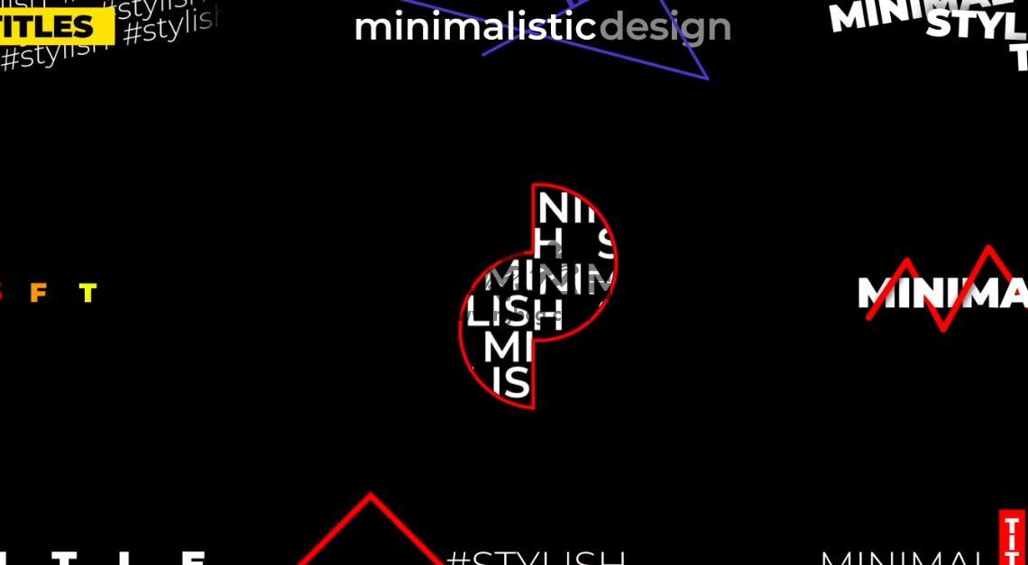 AE模板 - 创意图形文字标题排版动画 Minimal Titles Ae 模板-第1张